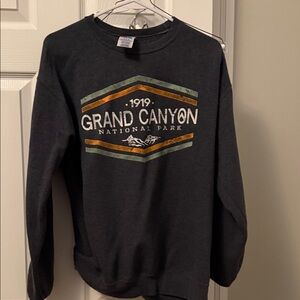 Jerzees Grand Canyon National Park Black Crewneck Sweater
